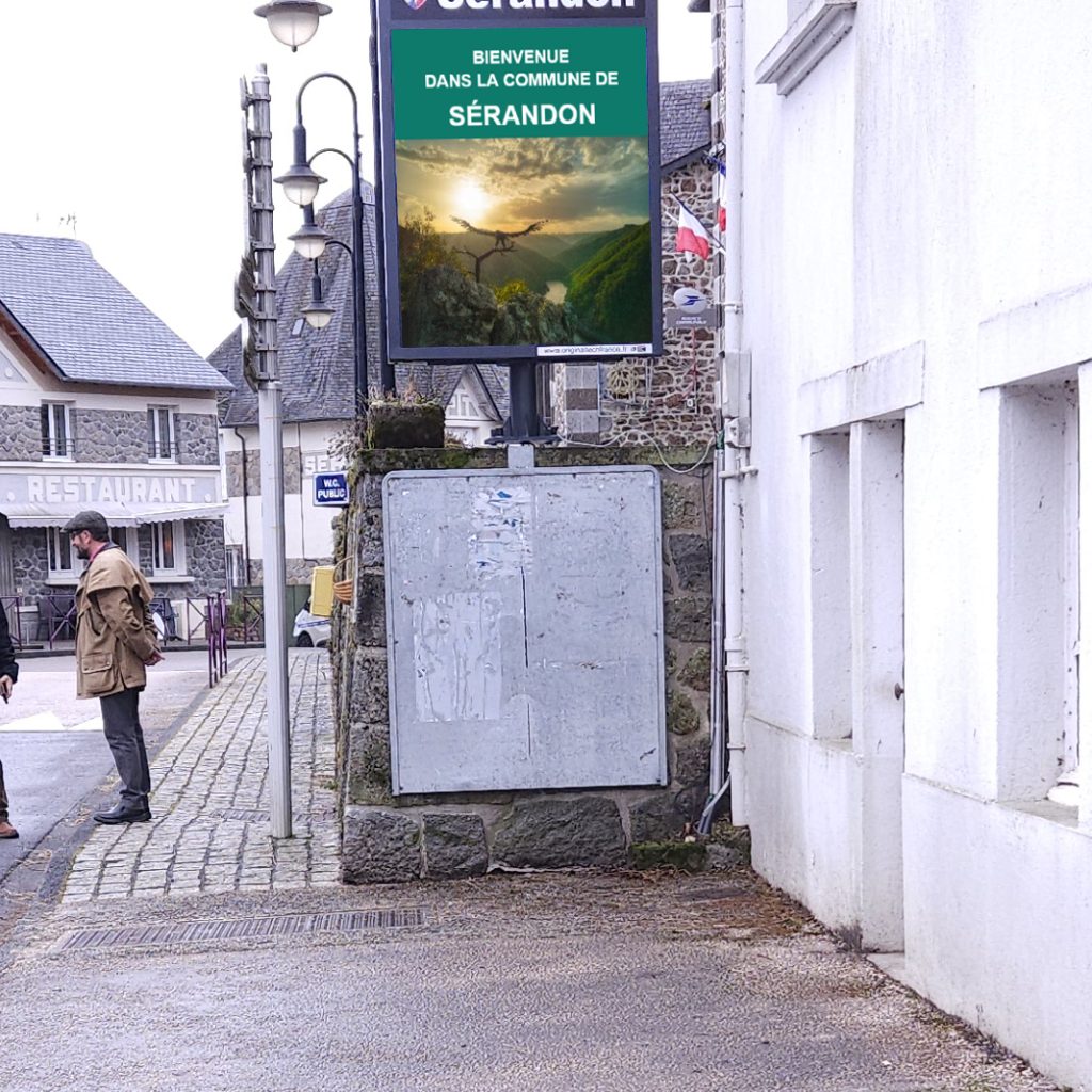 Commune de Sérandon (19160 - Corrèez) 
Installation d'un panneau VIDEO LINE LED P4.8 Simple Face LEDS Couleurs - Panneau installé le 11 02 2025